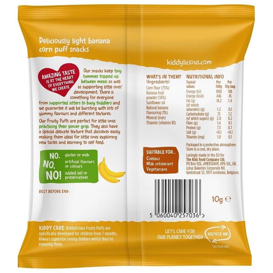 Kiddylicious Banana Fruchtchips 10 g