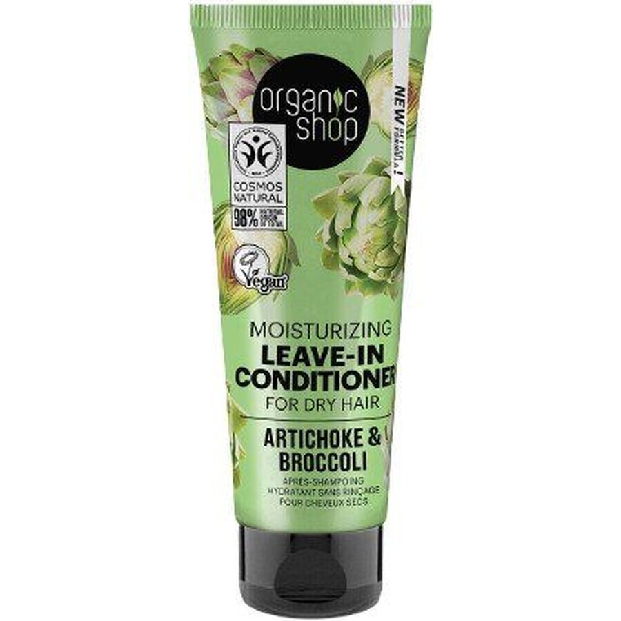 Organic Shop Leave-In Moisturizing Conditioner for Dry Hair Artichoke and Broccoli 75 ml