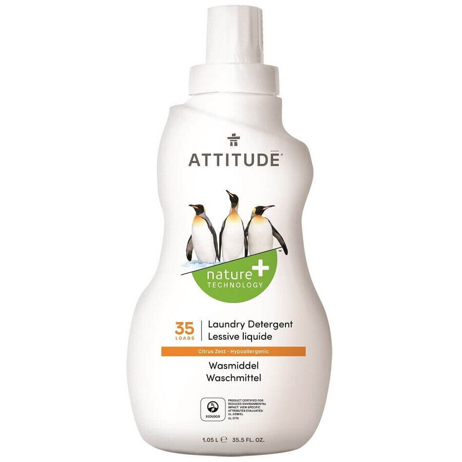 Attitude Gel lavant aromatisé au zeste de citron 1.05 l