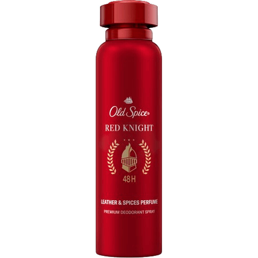 Old Spice Red Knight Déodorant en spray pour hommes avec des notes de cuir frais et d'épices 200 ml