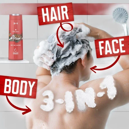 Old Spice Bearglove Duschgel und Shampoo für Männer 400 ml