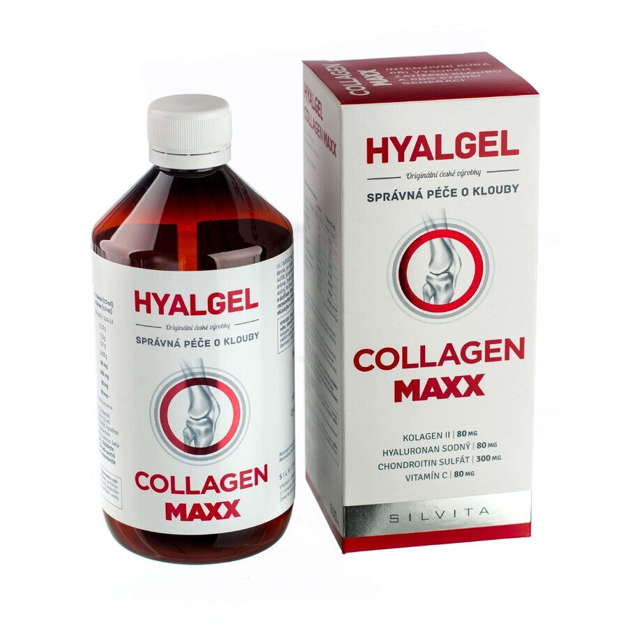 Silvita HYALGEL COLLAGEN MAXX flüssige Zubereitung mit Orangengeschmack 500 ml