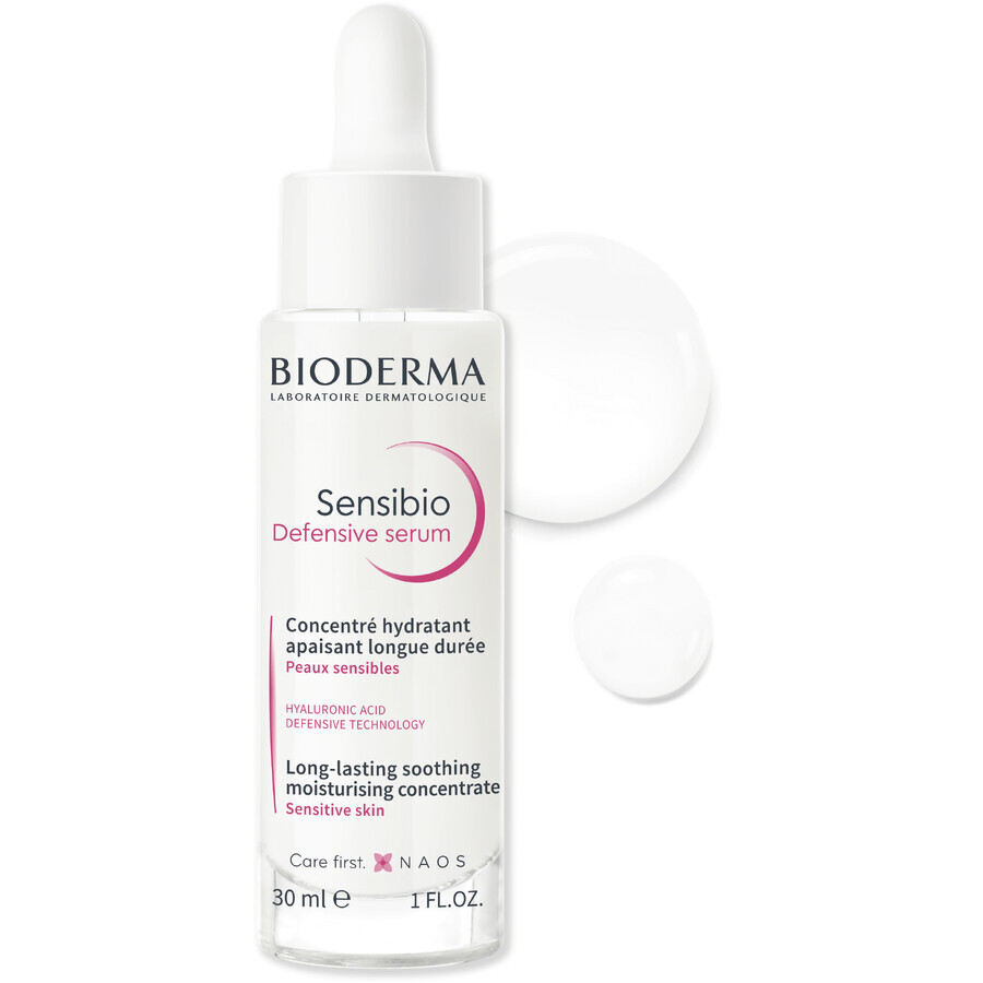 Bioderma Sensibio Sensibio Defensiv Serum, konzentriertes, beruhigendes und faltenlinderndes Serum für empfindliche Haut 30 ml