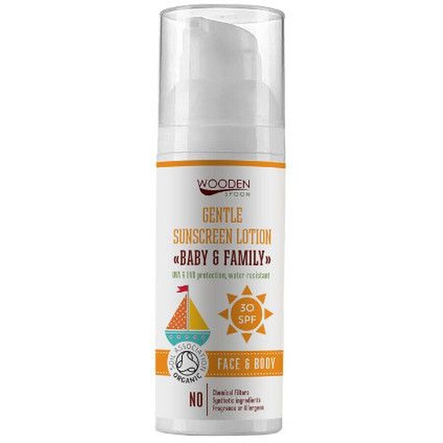 Wooden Spoon Baby & Family Lotion solaire pour le corps SPF30, 50 ml