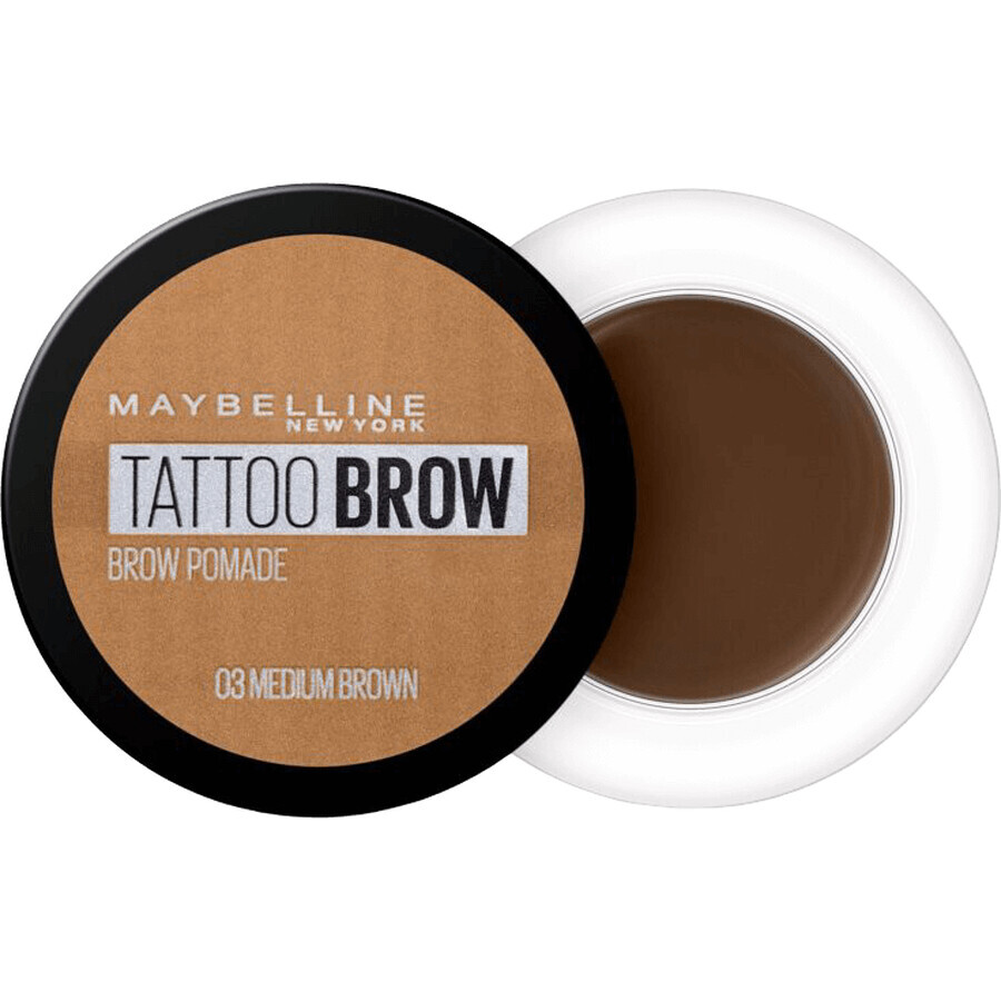 Maybelline New York Tatoo Brow Gel Augenbrauenpomade 03 Medium Braun 4 g