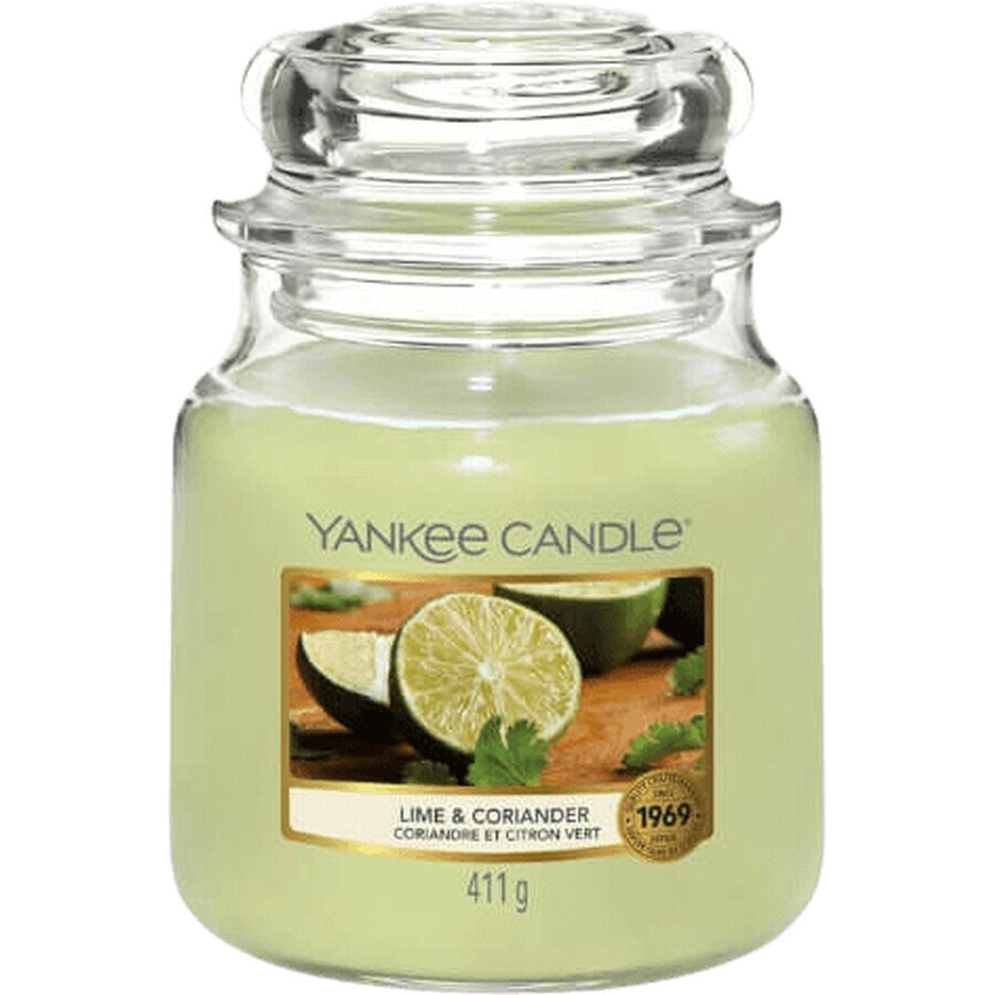 Yankee Kerze Classic Aromatische Kerze Classic Medium Limette & Koriander 411 g