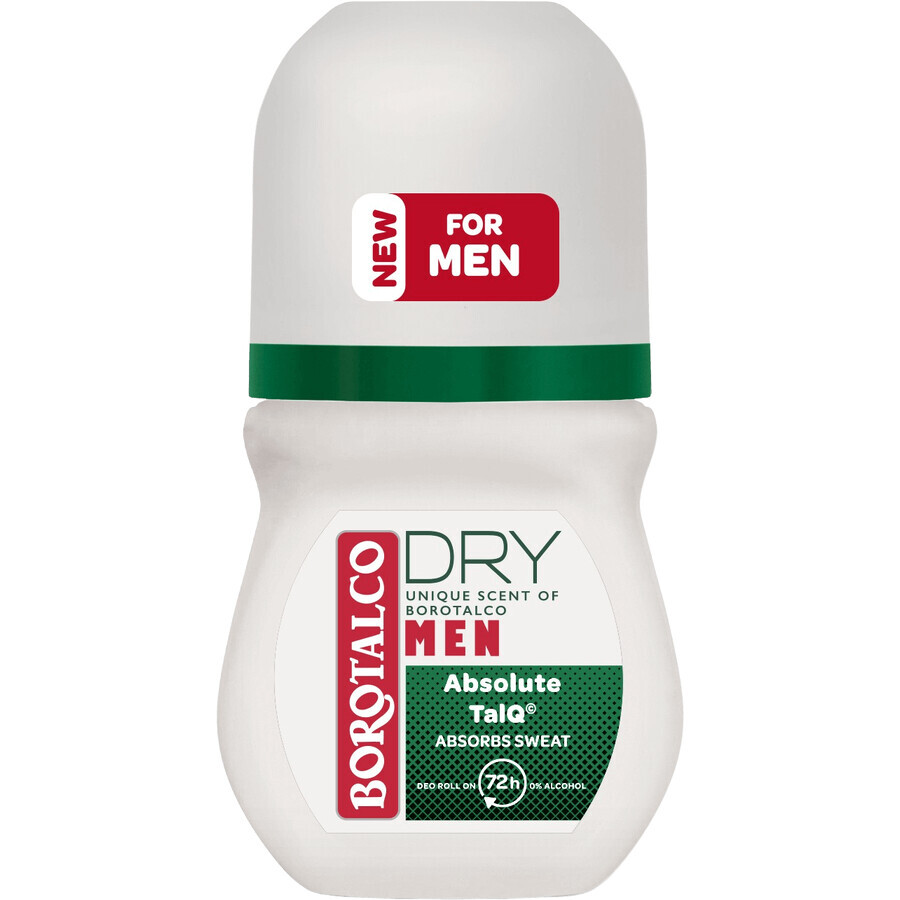 Borotalco MEN Dry Unique Scent, Déodorant à bille pour hommes 50 ml