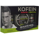 Vivapharm CAFFEINE & MENTHOL cosmetic gift pack for men in paper packaging 3 pcs