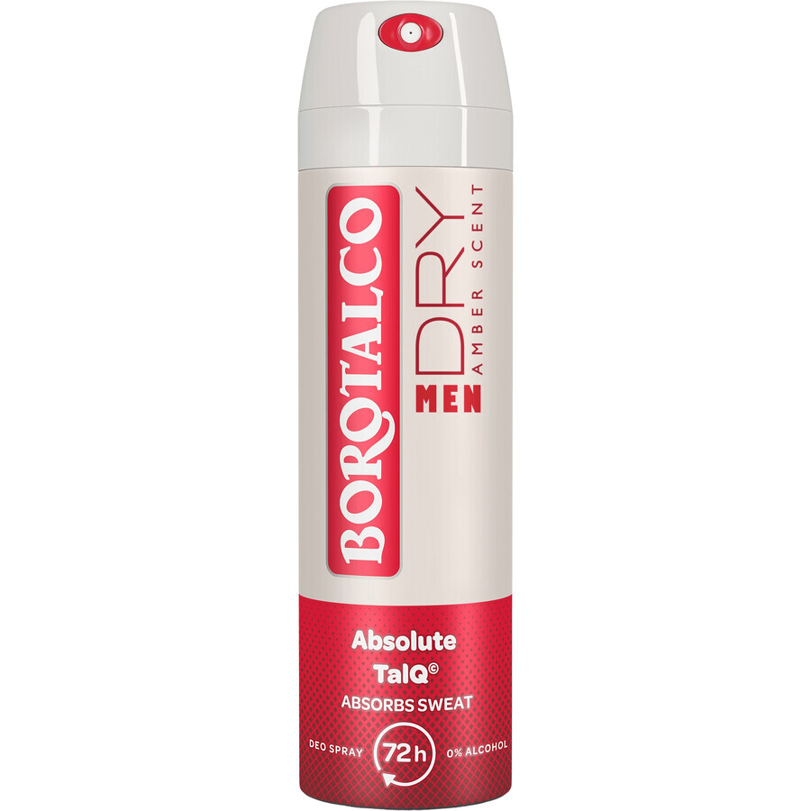 Borotalco Men Dry Amber Scent, Deodorant spray pentru bărbați 150 ml