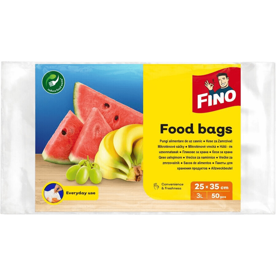 Fino Sacchetti per alimenti in microtene 25 x 35 cm 50 pz.