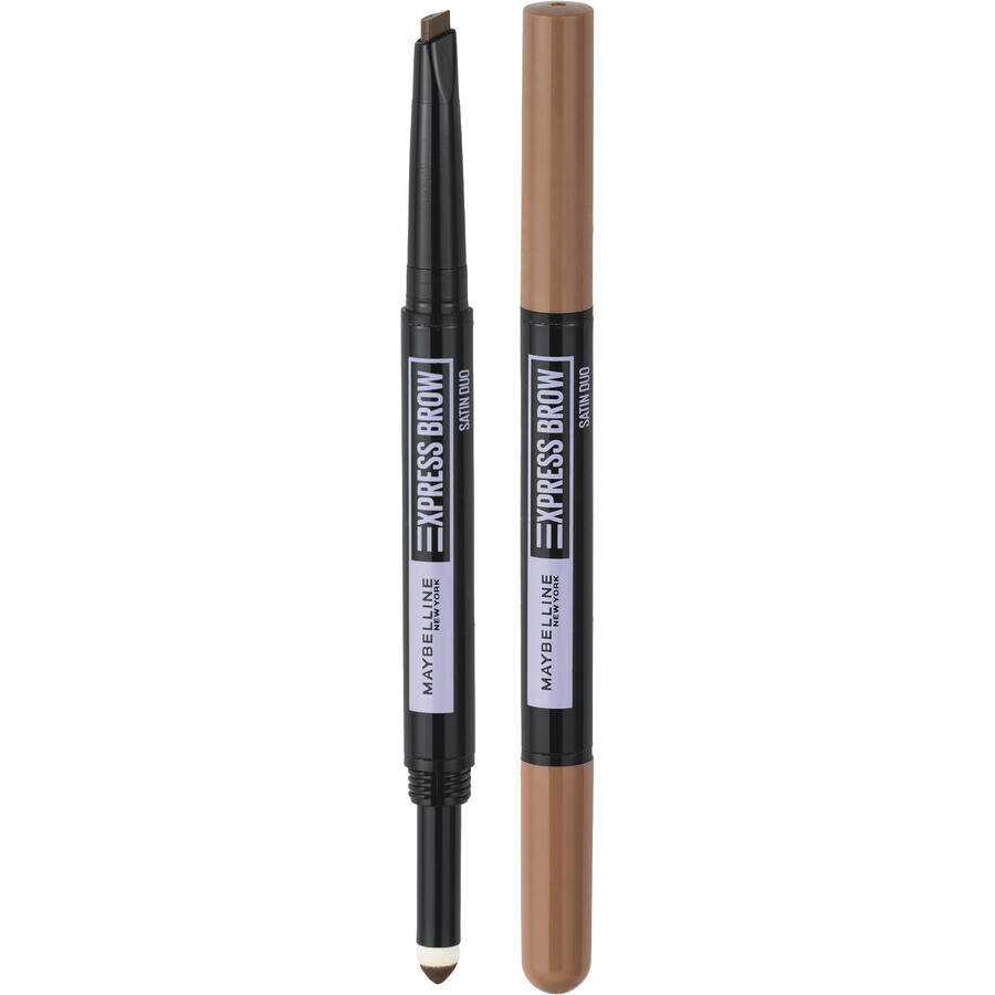 Maybelline New York NY Express Brow Satin Duo 01 Donker Blond Wenkbrauwpotlood en Poeder Duo