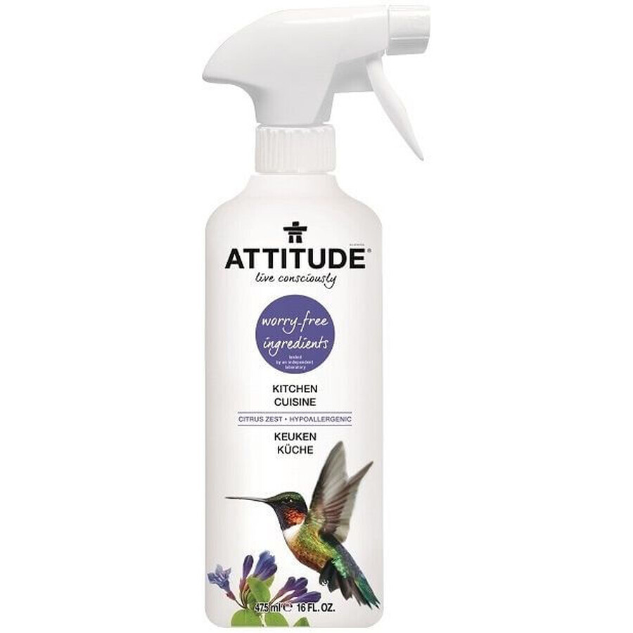 Attitude Zitronenschalengeschmack Küchenreinigungsspray 475 ml