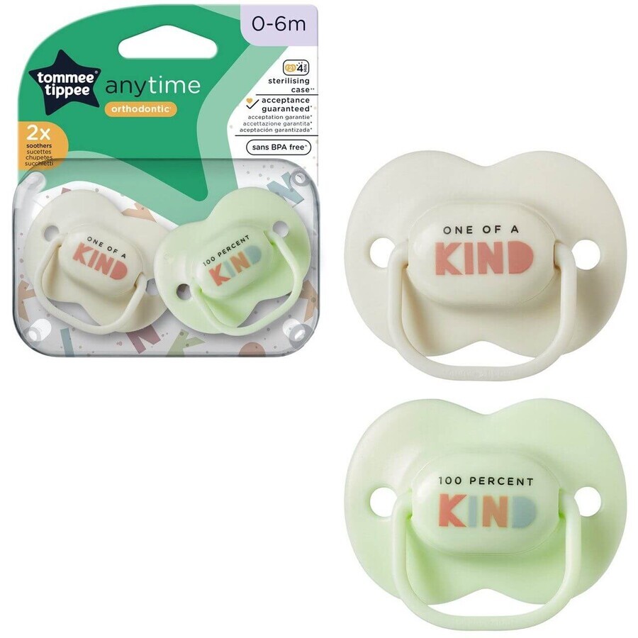 Tommee Tippee CTN Silicone Pacifier Any Time 0-6m 2 pcs