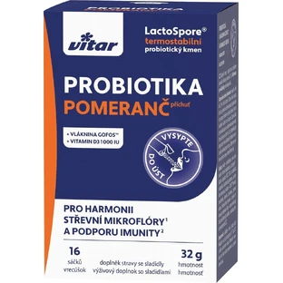 Vitar Probiotique + fibres + vit.C, D 16 sachets