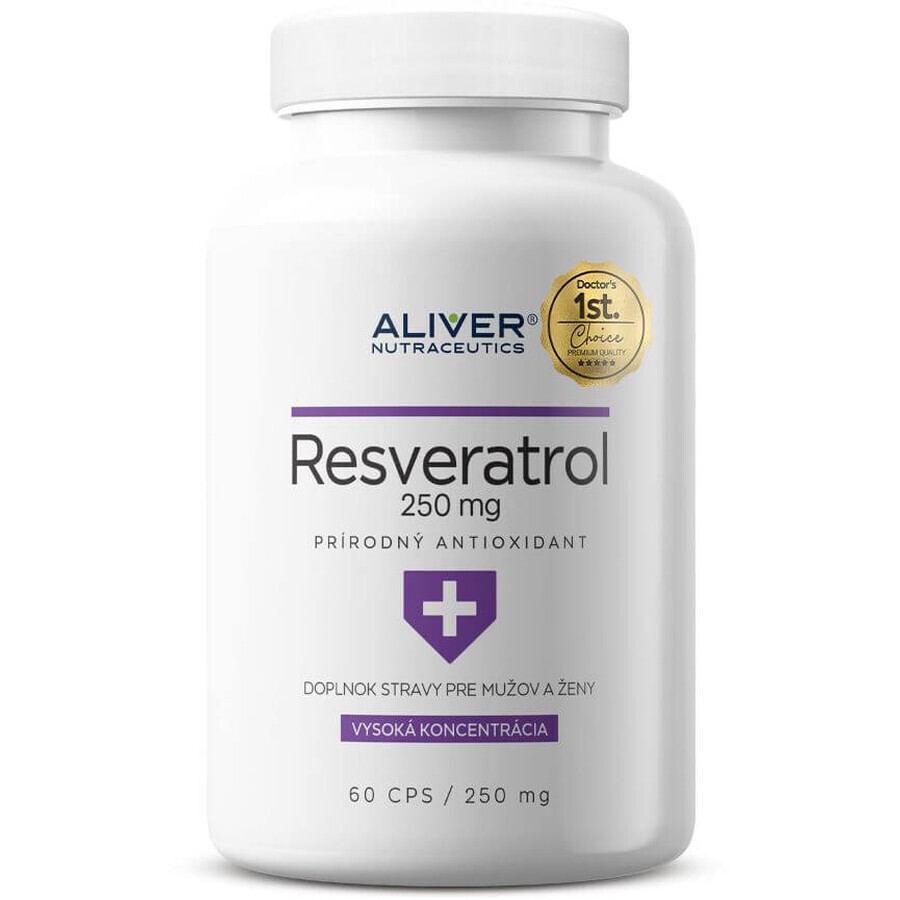 Aliver Nutraceutics Resveratrol 250 mg 60 gélules