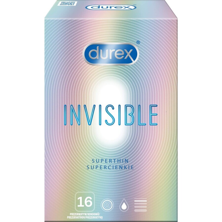 Durex Invisible Invisible Extra Thin Extra Sensitive Preservativi 16 pezzi