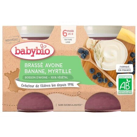 Babybio Havermelk + banaan + bosbessen brasserie 2 x 130 g