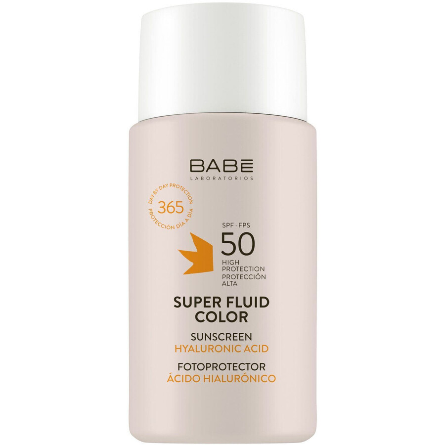 Babé SUPER FLUID COLOR SPF50 fluid de față colorat pentru toate tipurile de ten 50 ml