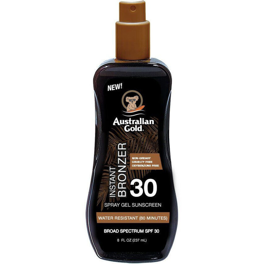 Australian Gold Spray Gel + Bronzer SPF30 237 ml