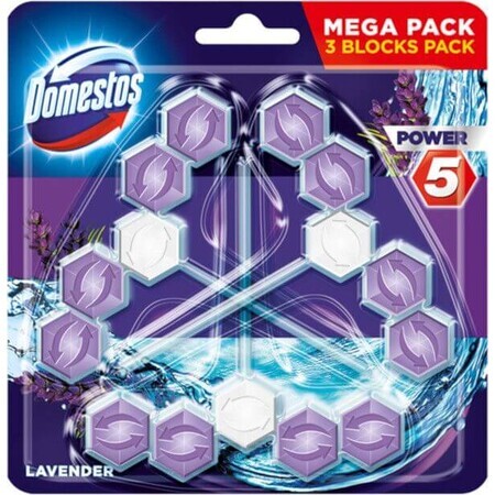 Domestos Power 5 Lavanda 3 x 55 g