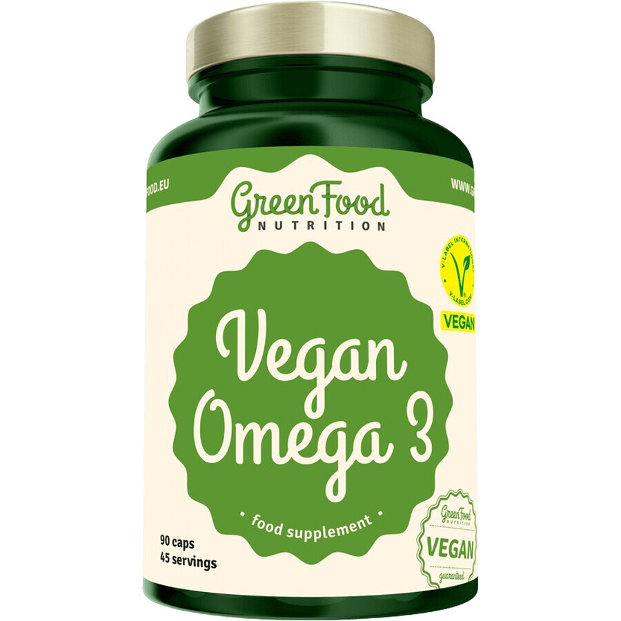 GreenFood Nutrition Veganes Omega 3, 90 Kapseln