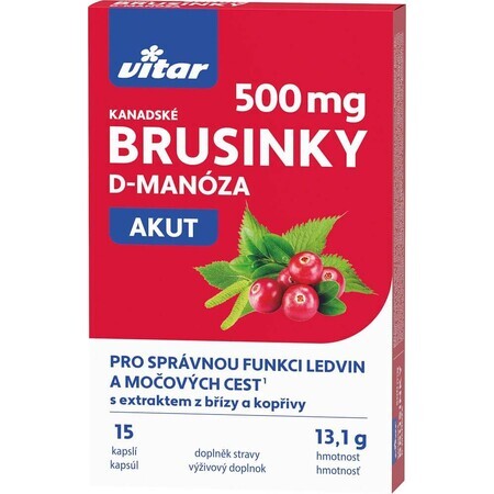 Vitar Kanadische Cranberry AKUT 15 Kapseln