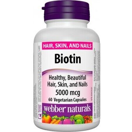 Webber Naturals Biotin 5000 mcg 60 Kapseln