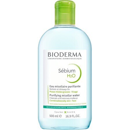 Bioderma Sébium H2O micellair water voor vette huid en acne 500 ml