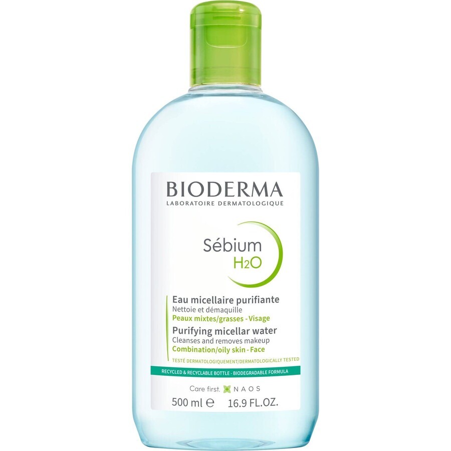 Bioderma Sébium H2O micellair water voor vette huid en acne 500 ml