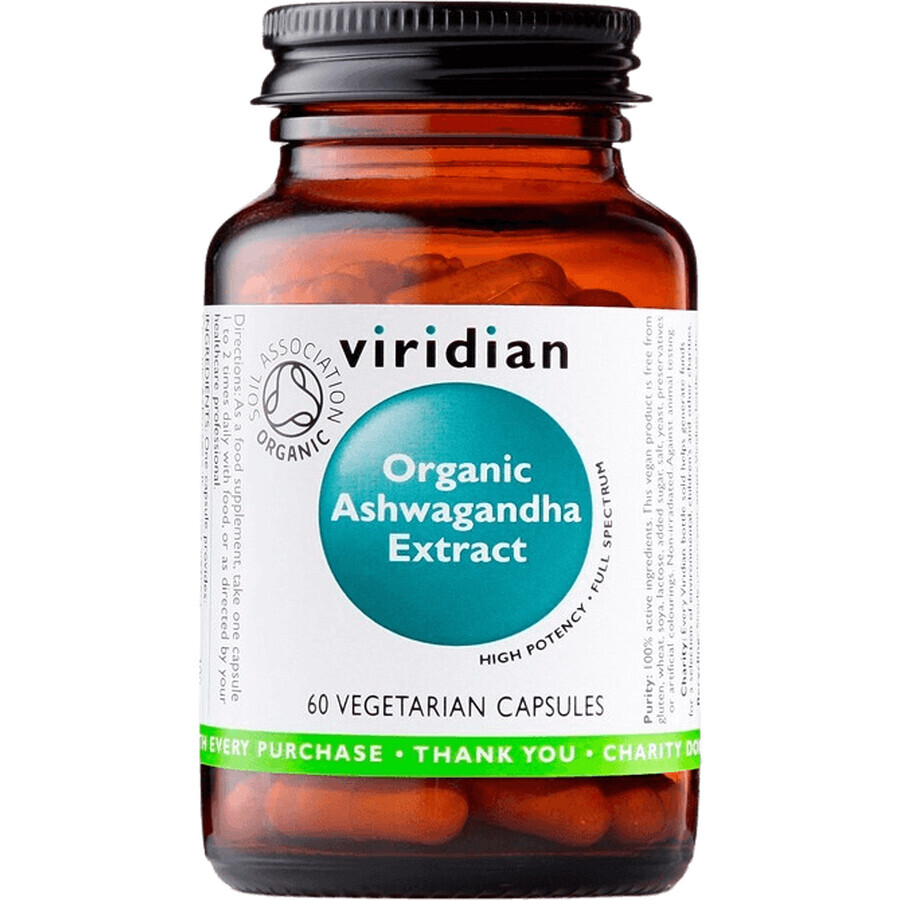 Viridian Ashwagandha Extrakt Bio 60 Kapseln