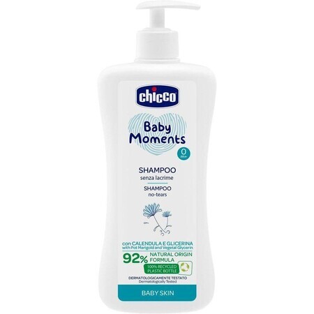 Chicco haarshampoo met dispenser Baby Moments 92% natuurlijke ingrediënten 500 ml