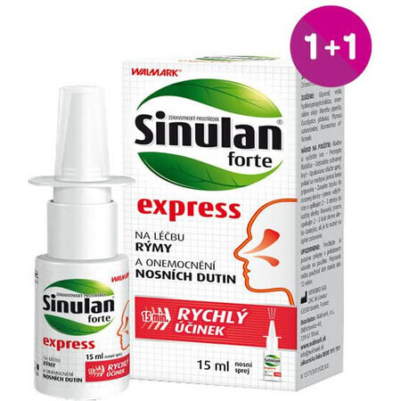 Walmark Sinulan forte express spray nasal 15ml 1+1 gratuit 2 x 15 ml