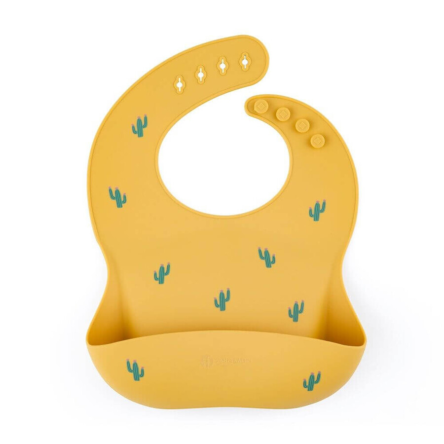 Petite&Mars Silicone bib Take&Match Ochre Cacti Ochre 6m+