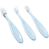 BabyOno Turquoise toothbrush 3 pcs