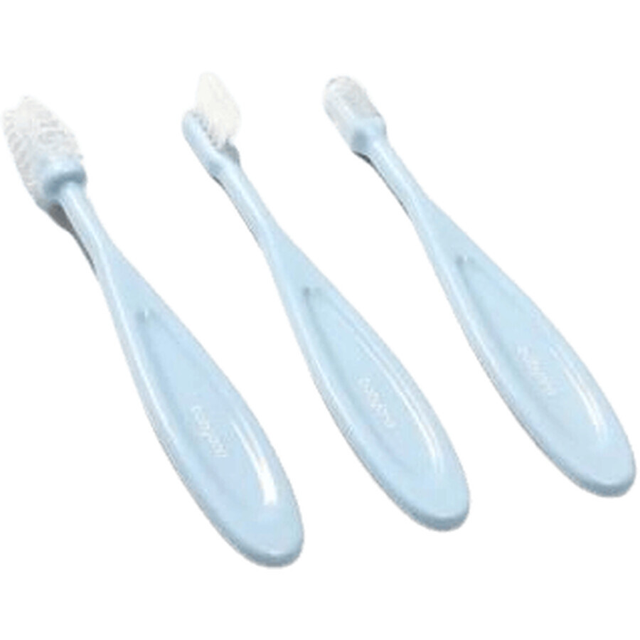 BabyOno Turquoise toothbrush 3 pcs