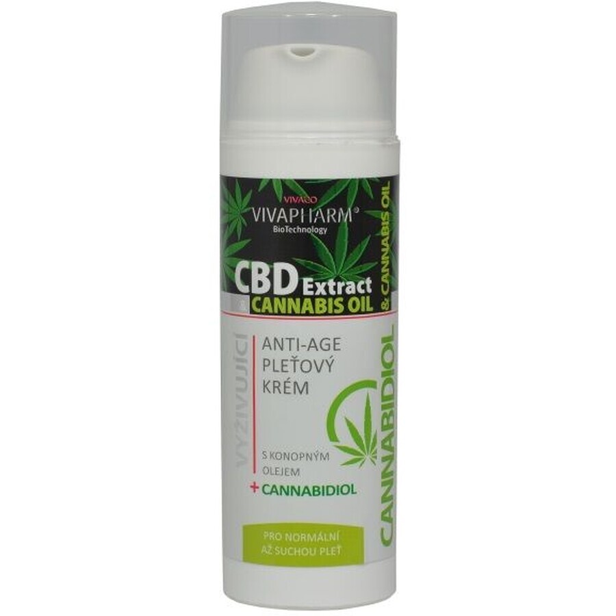 Vivapharm Anti-aging skin cream with cannabidiol 50 ml