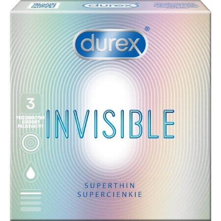 Durex Invisible Extra Sensitive 3 stuks Durex Invisible Extra Sensitive Condooms