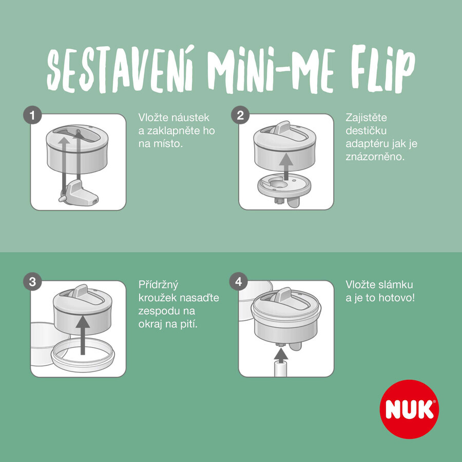 Nuk Mini-Me PP Flip Bottle verde 450 ml