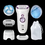 Braun Silk-épil 9, Epilator, 4 opzetstukken, etui, koelhandschoenen, 9-735