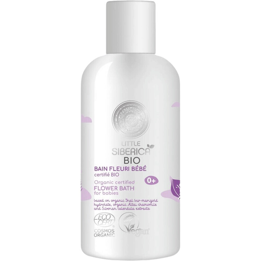 Spumă de baie florală pentru copii certificată organic Little Siberica 250 ml