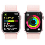 Apple Watch Series 9 GPS Carcasa de aluminio de 45 mm con correa deportiva, rosa