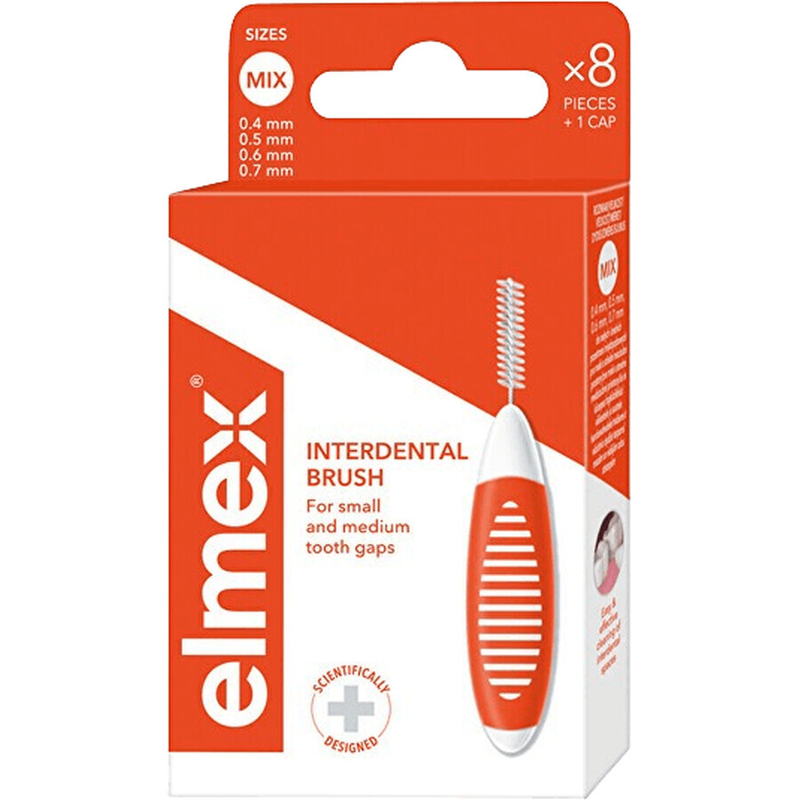 Elmex mix interdental toothbrush 0,4 mm - 0,7 mm 8 pcs