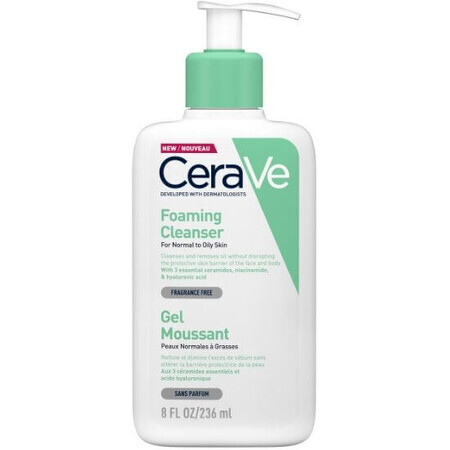 CeraVe Foaming Cleansing Gel for Normal to Oily Skin 236 ml