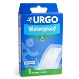 Urgo Waterproof Patch antiseptisch, wasserdicht, transparent, 10 x 6 cm 5 Stück