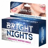 Benzi de albire a dinților White Glo Bright Nights, 6 bucați, Barros Laboratories