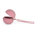 Petite&Mars Rosa polverosa 0m+ guanto di sugo in silicone