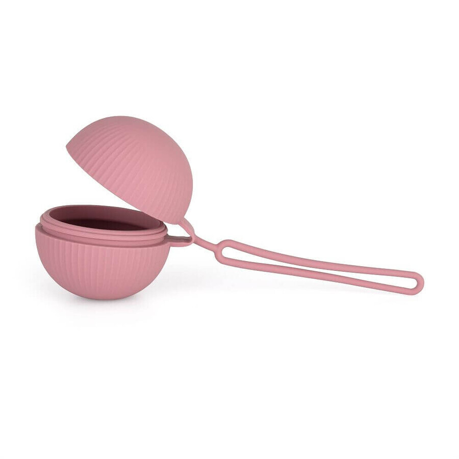 Petite&Mars Rosa polverosa 0m+ guanto di sugo in silicone