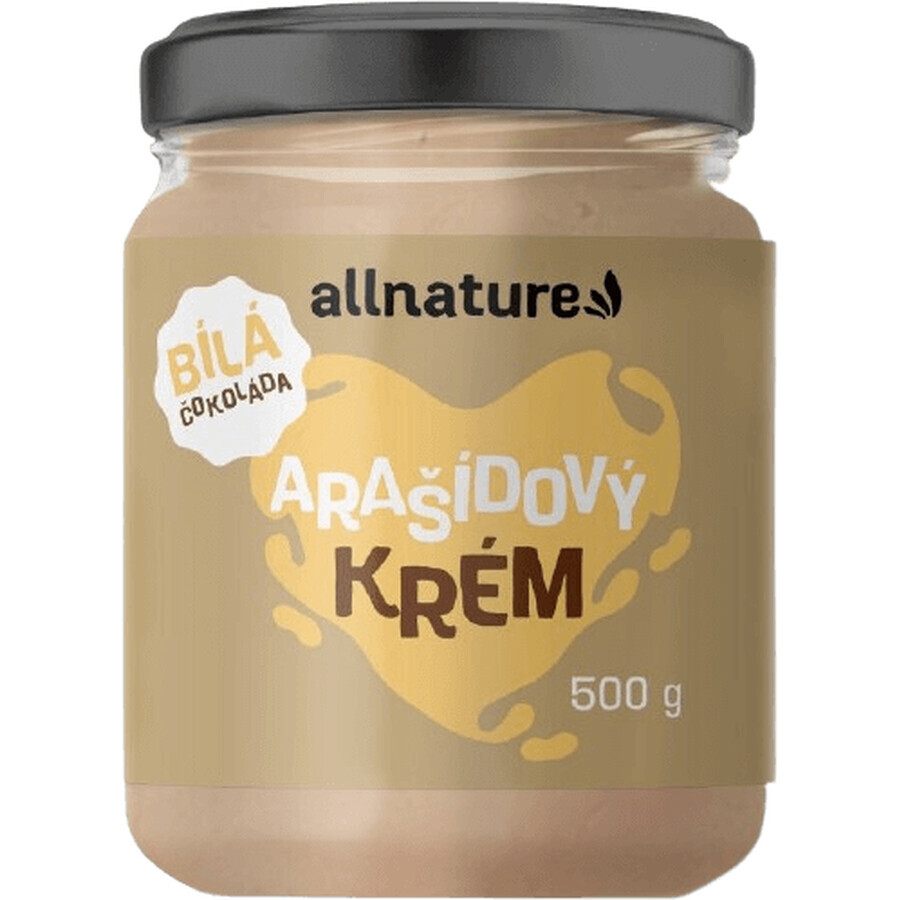 Allnature Crème de cacahuètes au chocolat blanc 500 g