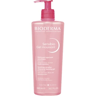 Bioderma Sensibio Sanftes und beruhigendes schäumendes Reinigungsgel für empfindliche Haut 500 ml