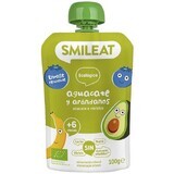 Smileat Bio Apfel, Banane, Avocado und Blaubeere Beutel 6M+ 100 g